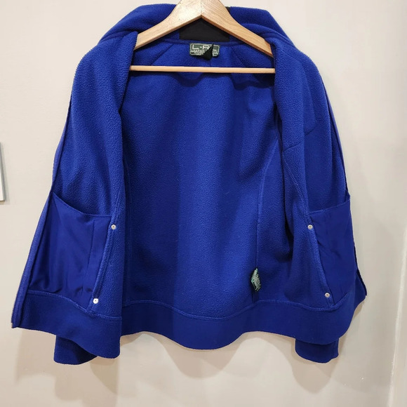 L-RL Lauren Active Ralph Lauren Mens Size Large Blue Fleece Jacket Fu… - Picture 3 of 12